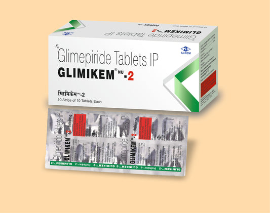GLIMIKEM NU - 2 TABLET (10'LU) Glimepiride 2 mg Alkem1