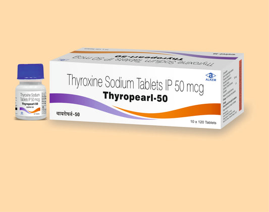 THYROPEARL 50 TABLETS (120'S) Thyroxine Sodium 50 mcg by Alkem1