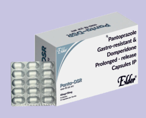 PANTA DSR CAPS  15'S (40/30MG) 15'S ( Pantoprazole  40 mg(As entric coated pellets) & Domepridone 30 mg (As sustained release pellets) ) by Elder