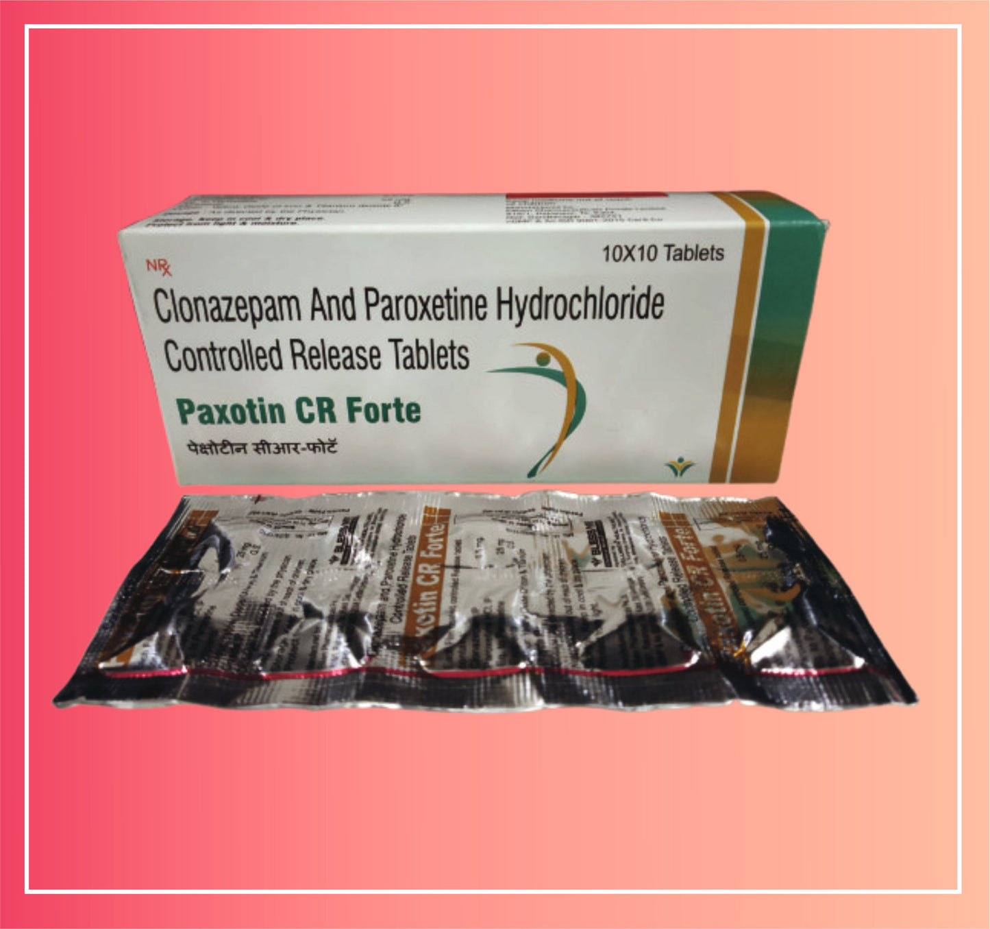 Paroxetine Hcl 25 (Er), Clonazepam 0.5  {Rate of 10 Tab} by Dellwich