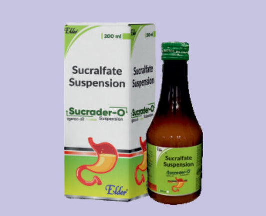 SUCRADER O SUSPN 200ML (سوكرافات 1000 مجم، أوكسيتاكين 10 مجم) من Elder