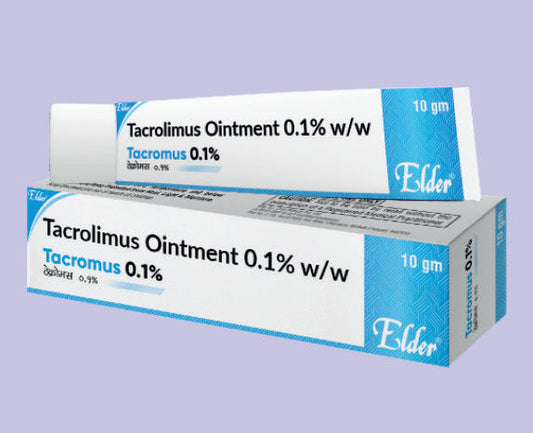 تاكروليماس 0.1% مرهم 10 جم (تاكروليماس مرهم 0.1% وزن/وزن) من إلدر