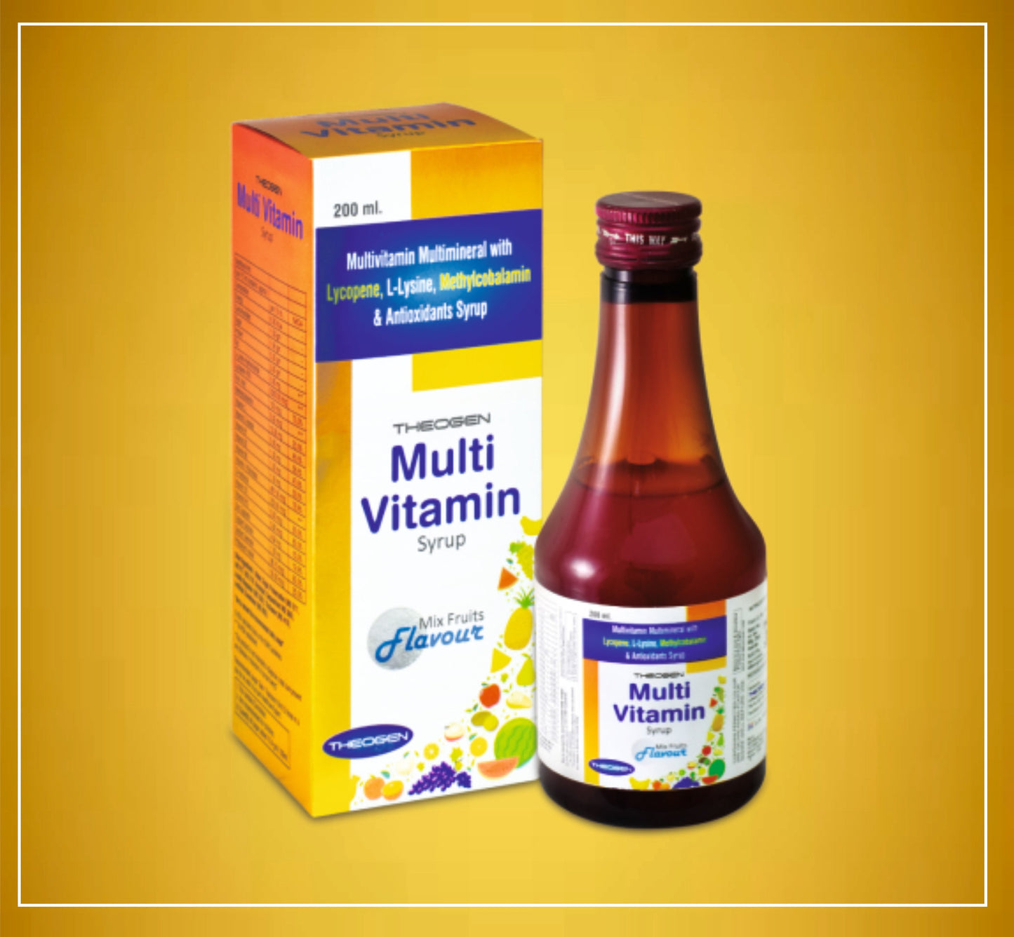 THEOGEN MULTIVITAMIN ŞURUP 200 ML (Antioksidan İçerikli Multivitamin ve Multimineral) Theon