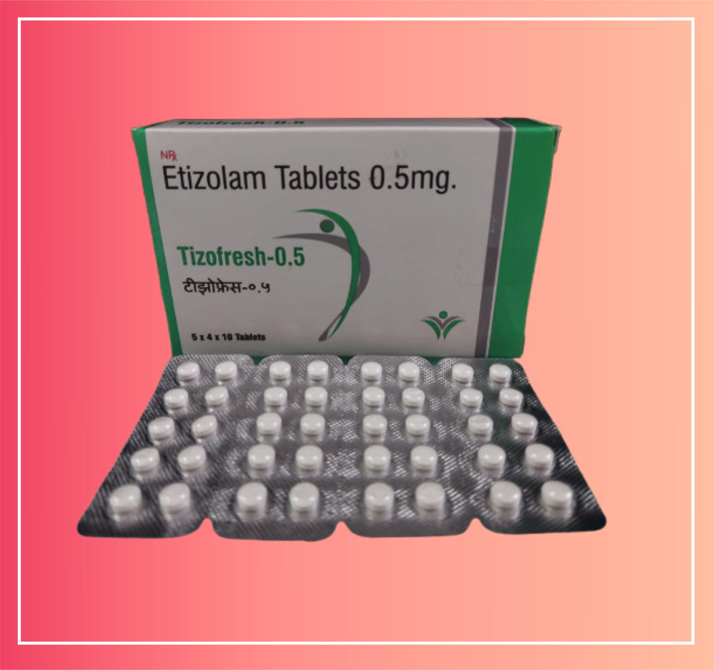 Etizolam 0.5 Dellwich tarafından {10 Tablet oranı} paketi