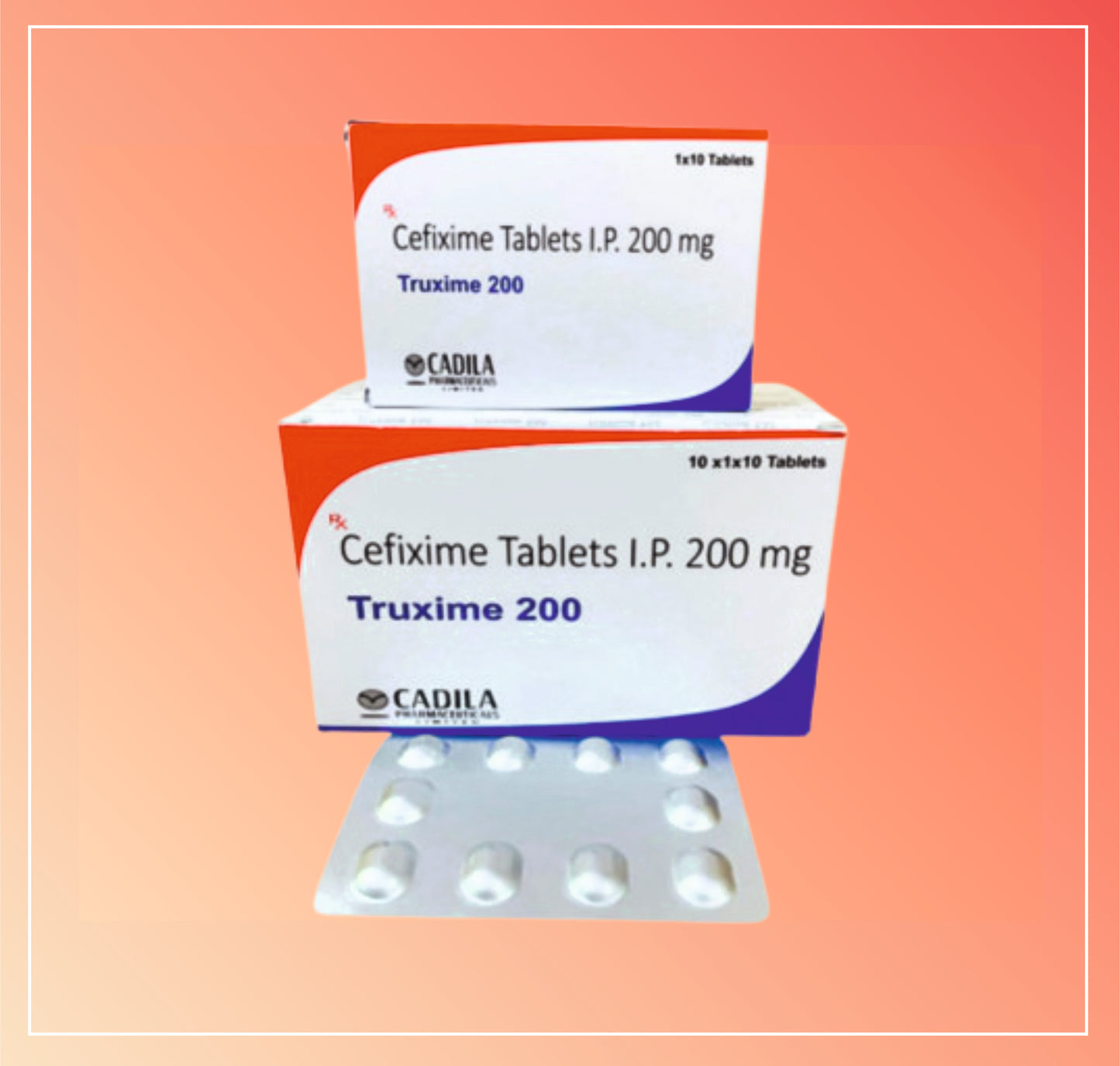 TRUXIME 200 TAB 20X10 T (20X10 T) Cefixime 200 mg