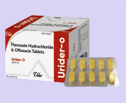 URIDER O TABS (200/200MG) 10 أقراص (فلافوكسات 200 ملغ، أوفلوكساسين 200 ملغ) من Elder