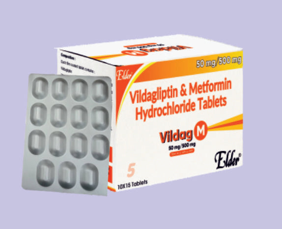 VILDAG M 500 TABS (50/500MG) 15'S ( Vildagliptin 50mg +Metformin 500mg ) by Elder