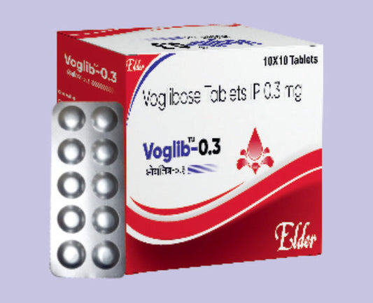 VOGLIB M3 TAB (0.3/500MG) 10'S (فوجليبوز 0.3 مجم، ميتفورمين 500 مجم) من Elder