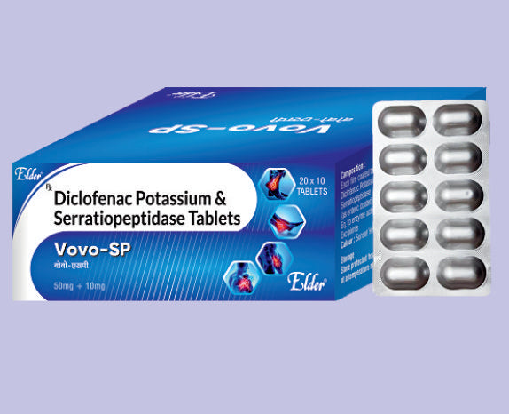 VOVO SP TABLET 10'LU (Diklofenak Sodyum 50mg, Serratiopeptidaz 10mg) - Elder