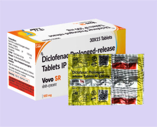 VOVO SR 100 TABS 15'S ( Diclofenac Prolonged Release 100mg Tablets ) by Elder