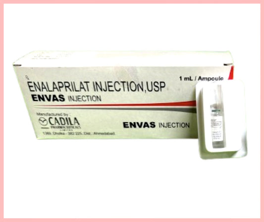 ENVAS INJECTION (Enalaprilat 1.25 mg + Benzyl Alcohol 9 mg ) by Cadila1