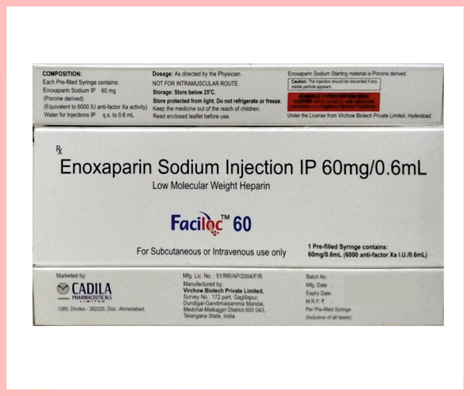FACILOC 60MG  (Enoxaparin Sodium 60 mg ) by Cadila1