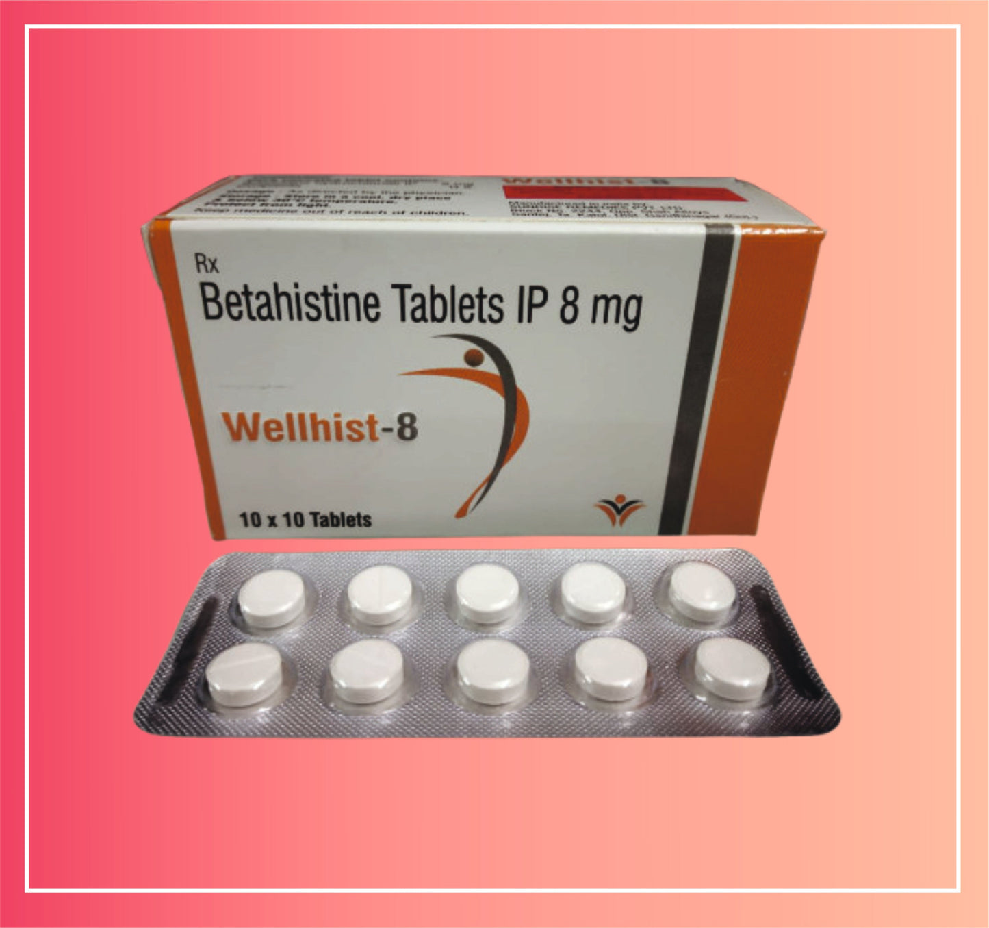 Betahistine HCl 8 {10 Tabletlik Oran} Dellwich tarafından