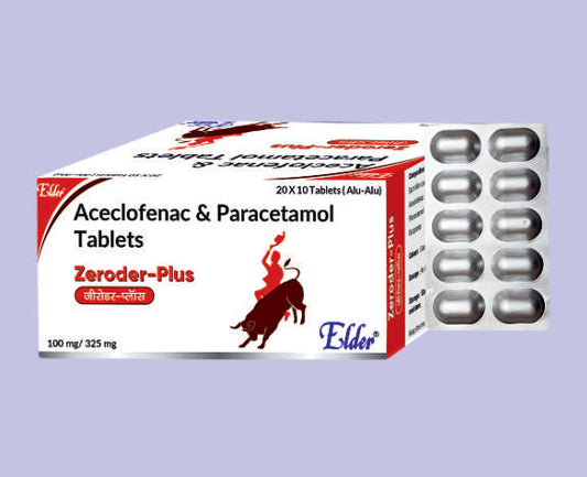 أقراص زيرودير بلس (ألومنيوم/ألومنيوم) 10 أقراص (أسيكلو 100 ملجم، باراسيتامول 325 ملجم) من إلدر