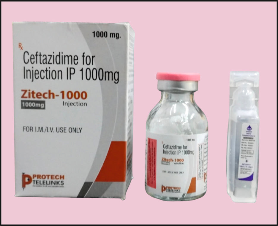 ZITECH-1000 ENJEKTABL FLAKON+ASFİ ( Seftazidim (1000Mg) ) - Protech
