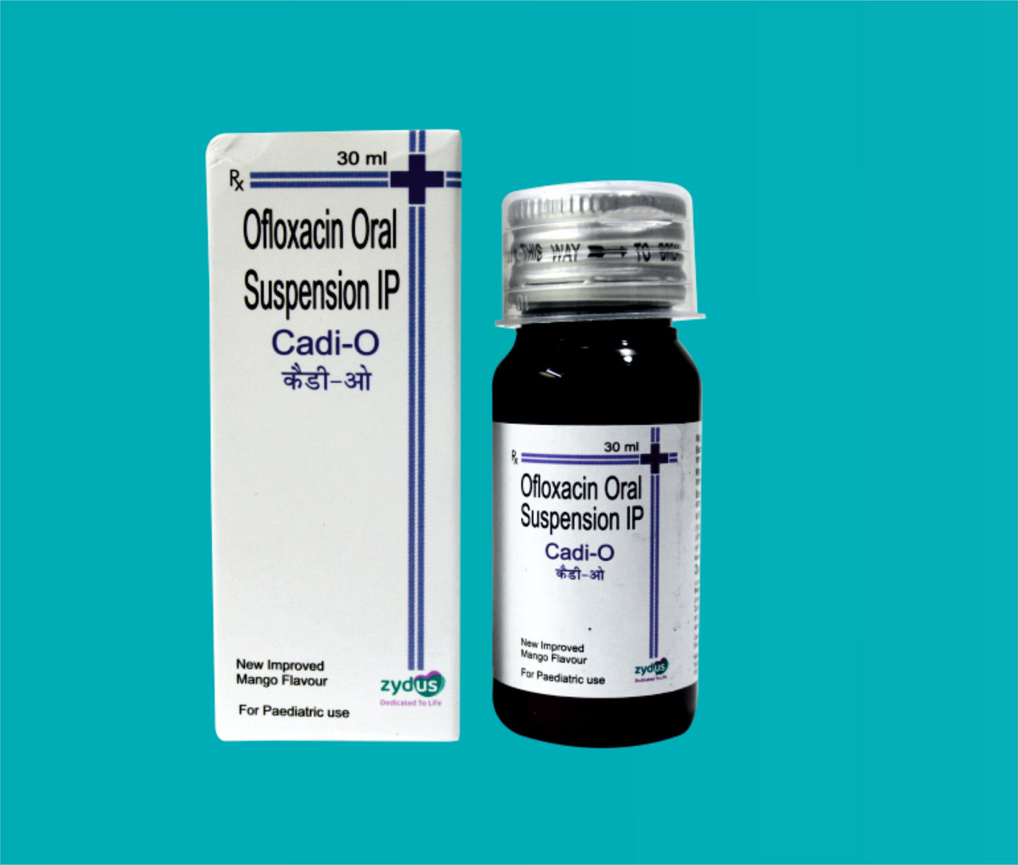 Cadi O Susp 30ml. أوفلوكساسين 50 مجم من zydus
