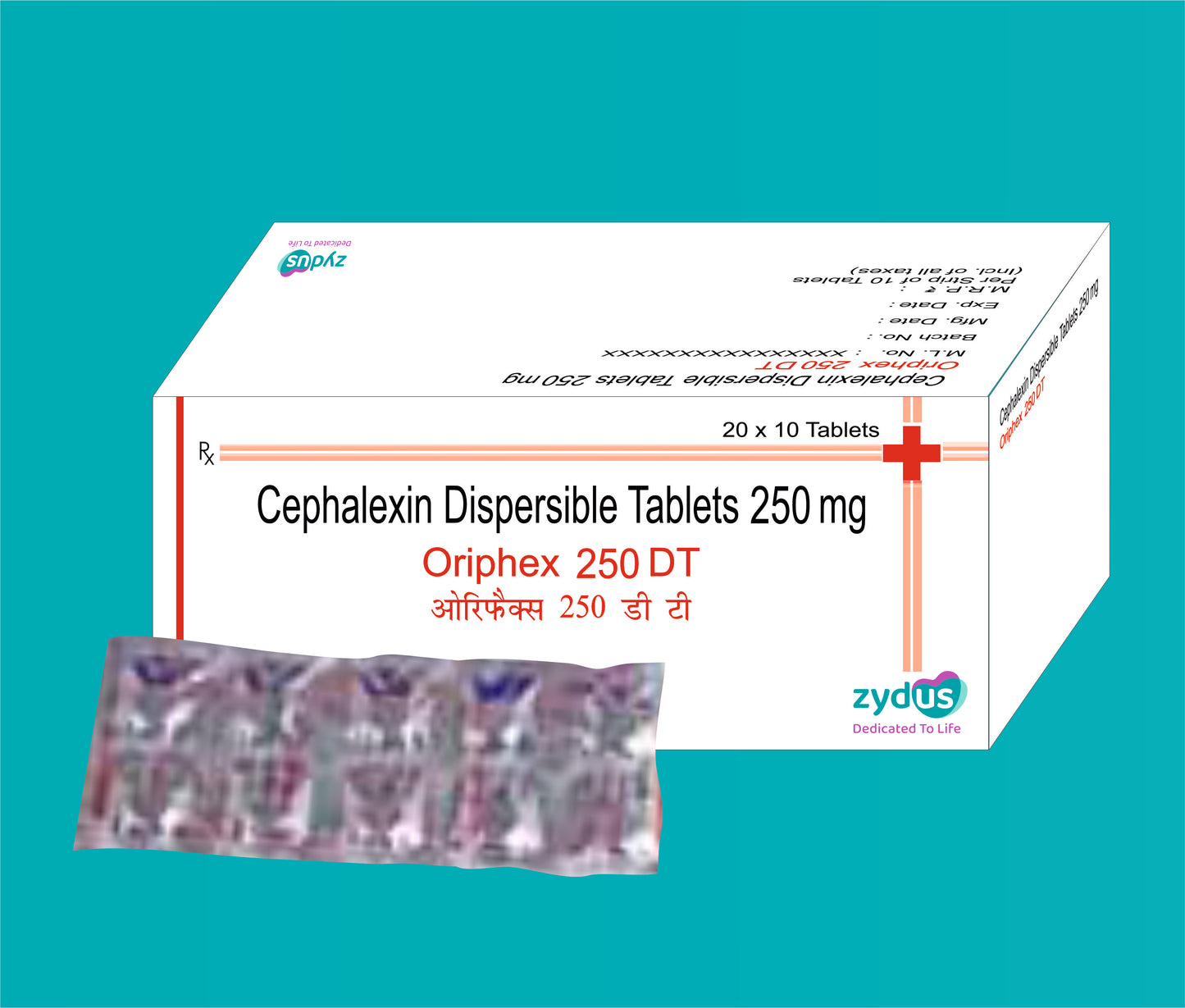 Oriphex 250 DT  (20 X 10) Cephalexin 250 mg by Zydus