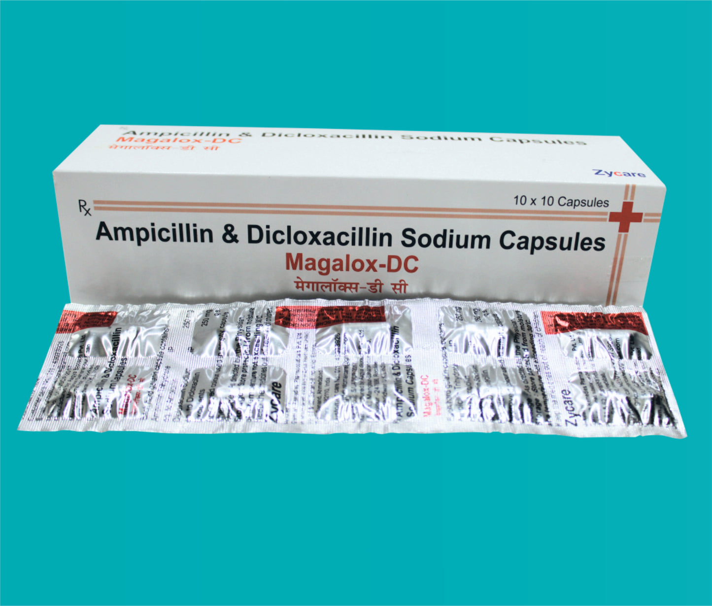 Magalox - DC Cap (10 x 10 ) Ampicillin 250 mg + Dicloxacillin 250 mg by Zydus