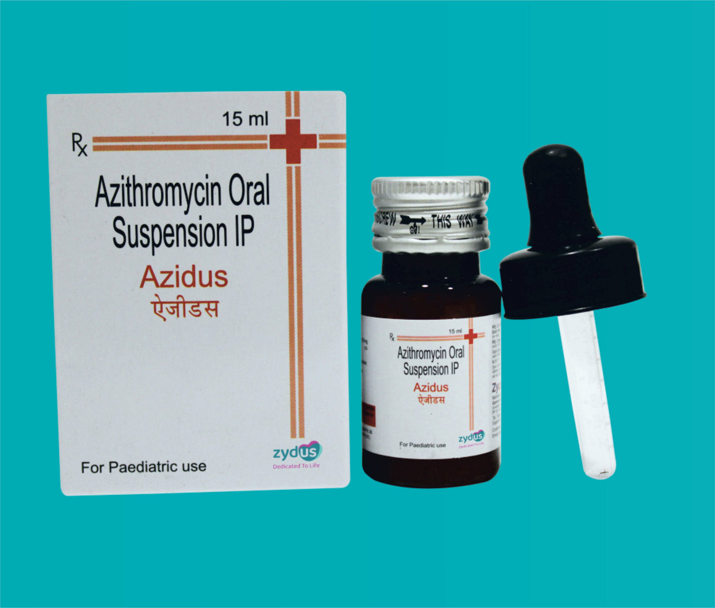 Azidus Drop  15ml Azithromycin 100 Mg by zydus