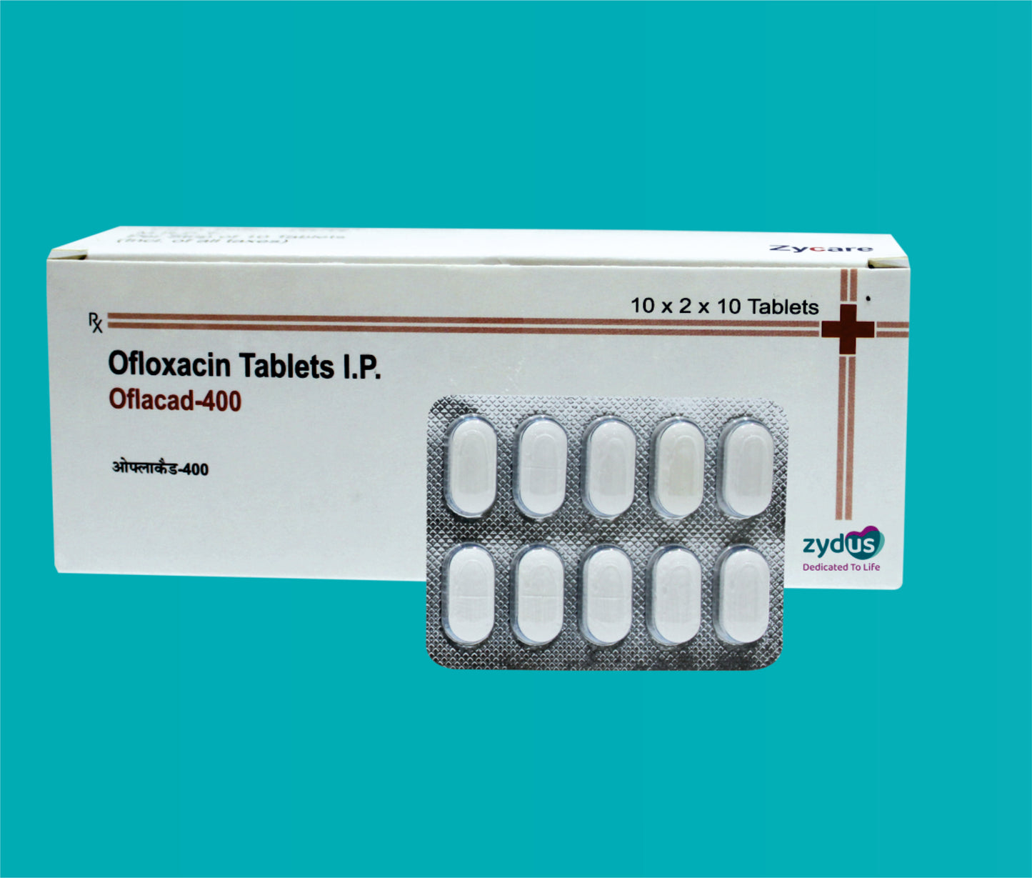 Oflacad 400  Tab. (20 X 10) Ofloxacin 400 mg by Zydus