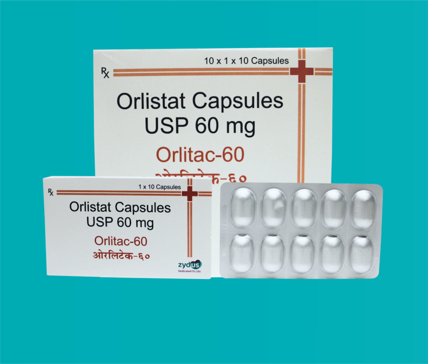 Orlitac 60 Capsule  (10 x 1 x 10 ) Orlistat 120 mg by Zydus
