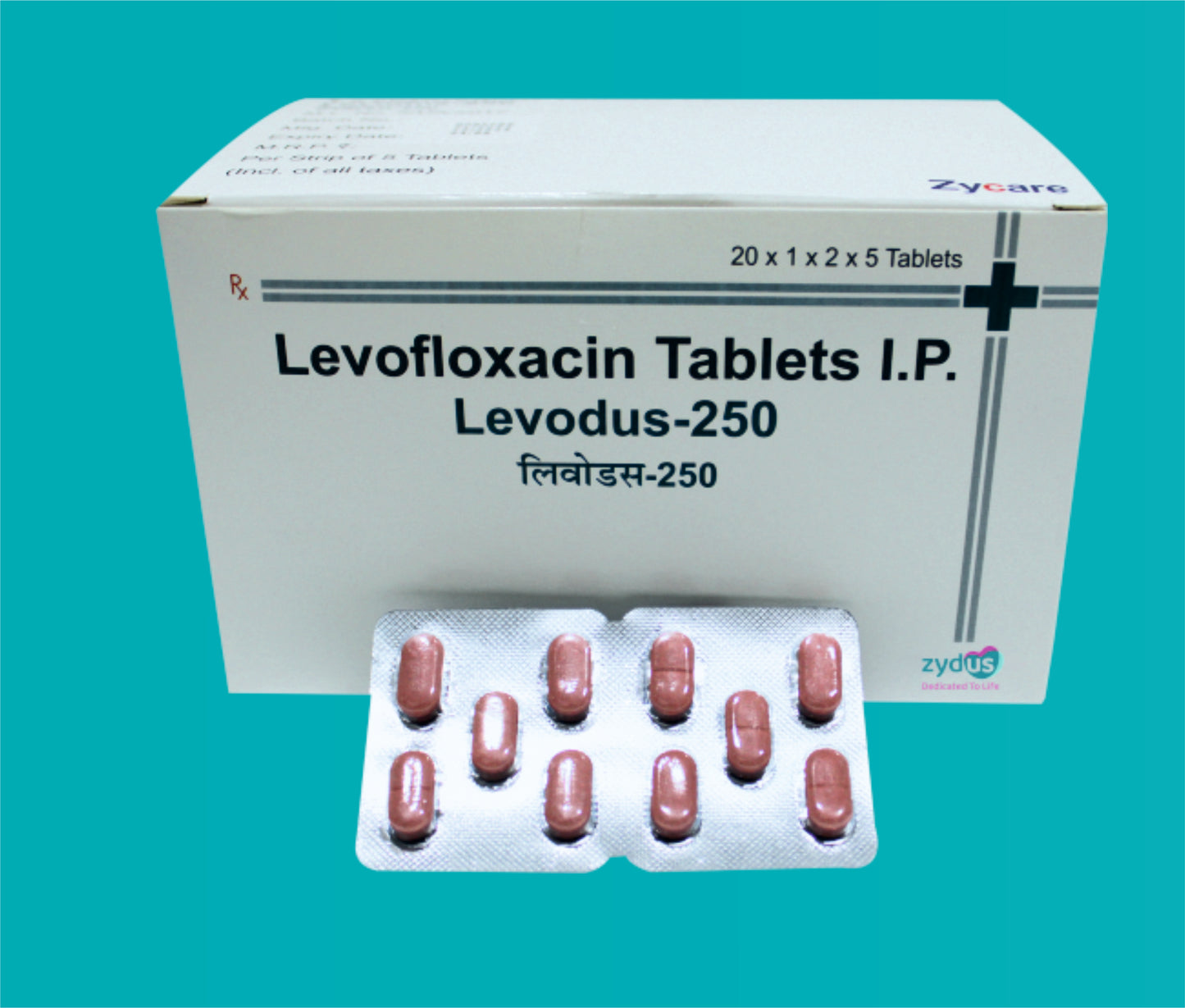 Levodus 250 Tab (20 x 2 x  5) Levofloxacin 250 mg by Zydus