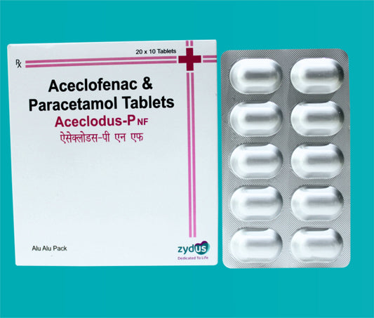 Aceclodus P NF Tablet
(Alu-Alu) 20X10 Aseklofenak 100 Mg + Parasetamol 325 Mg (Zydus)