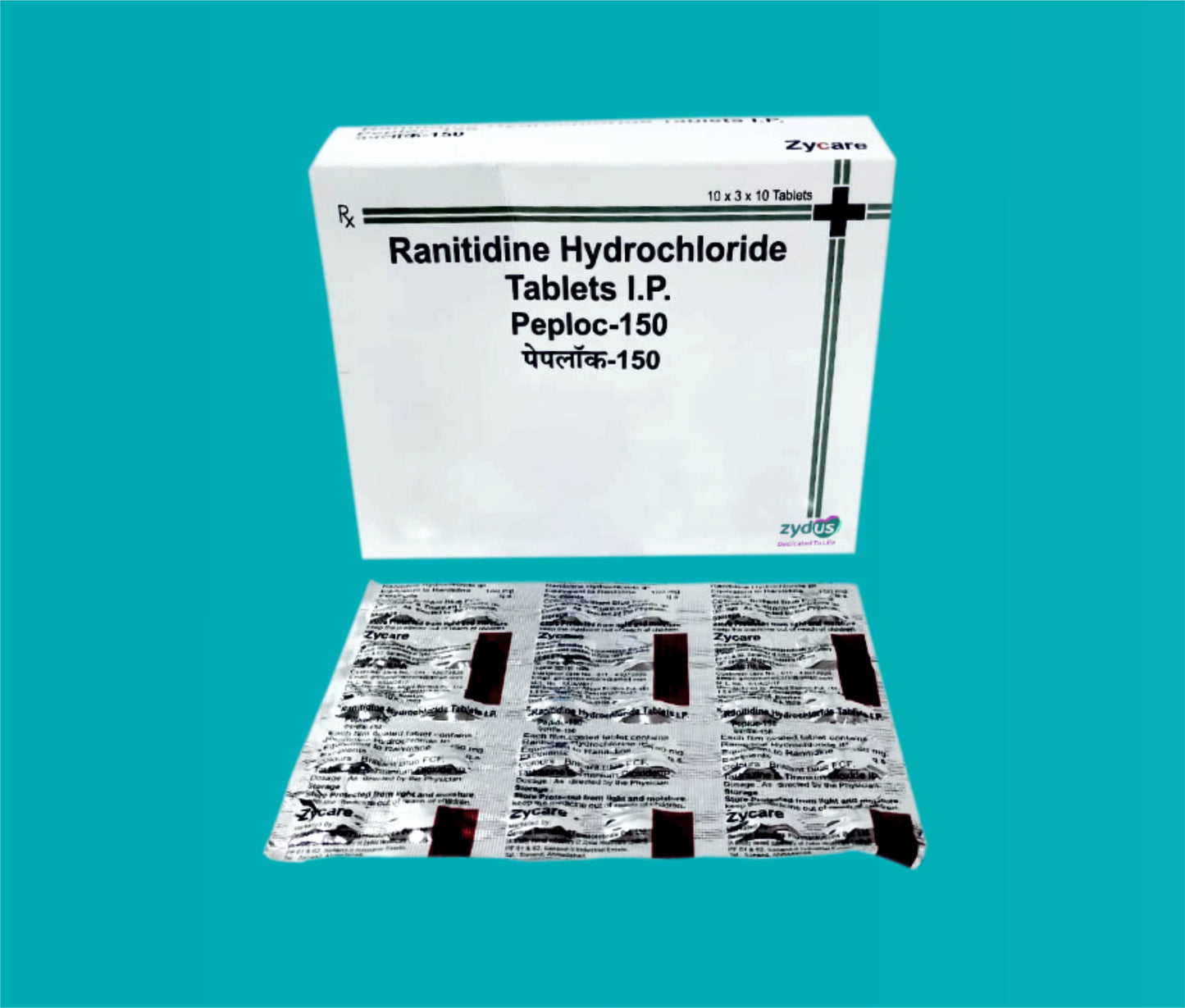 PEPLOC 150MG TABLET 30X10 (30 X 10 T) Ranitidine 150 mg by Zydus
