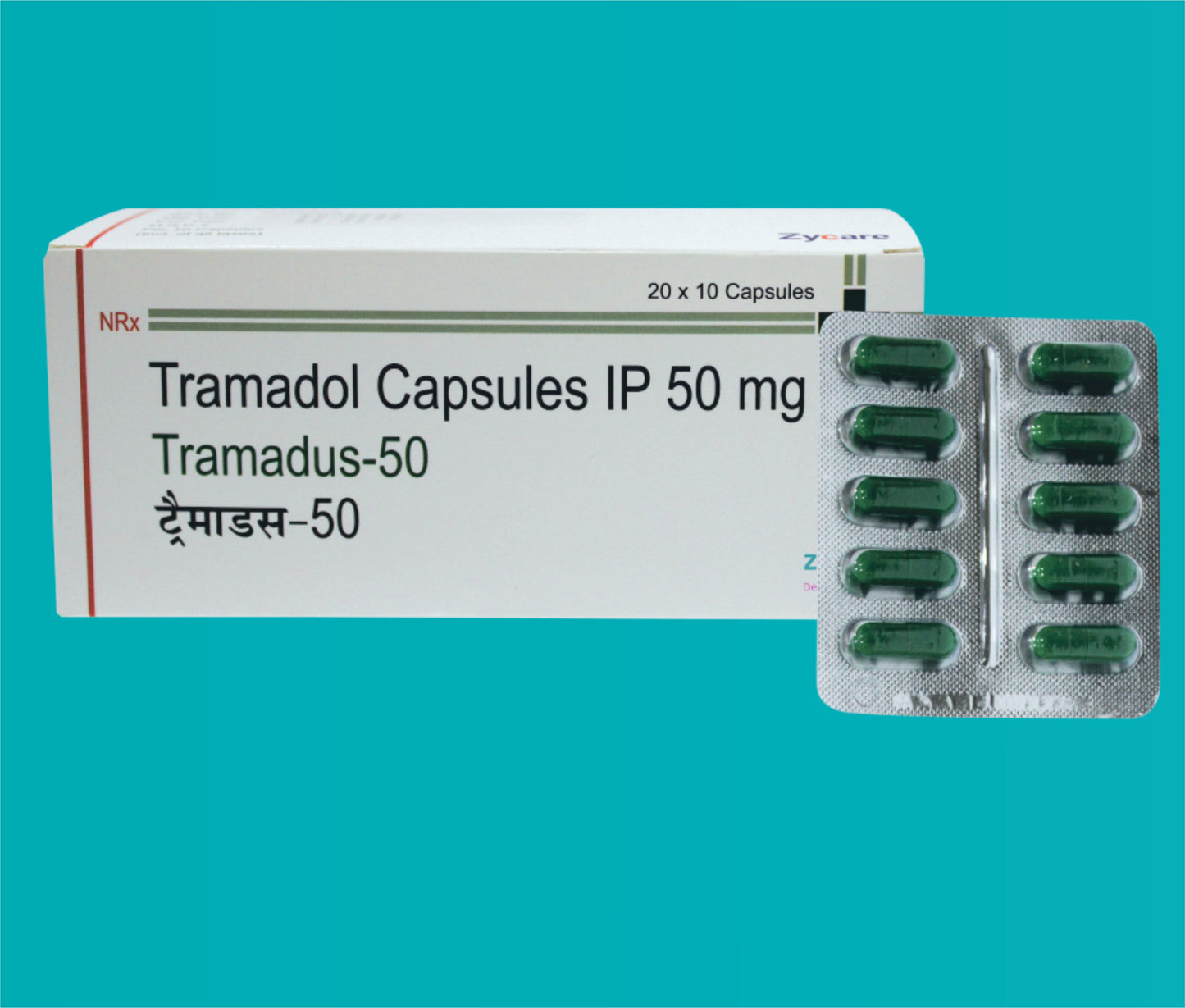 Tramadus- 50 Capsule 20x10 Tramadol Hydrochloride 50 Mg by zydus
