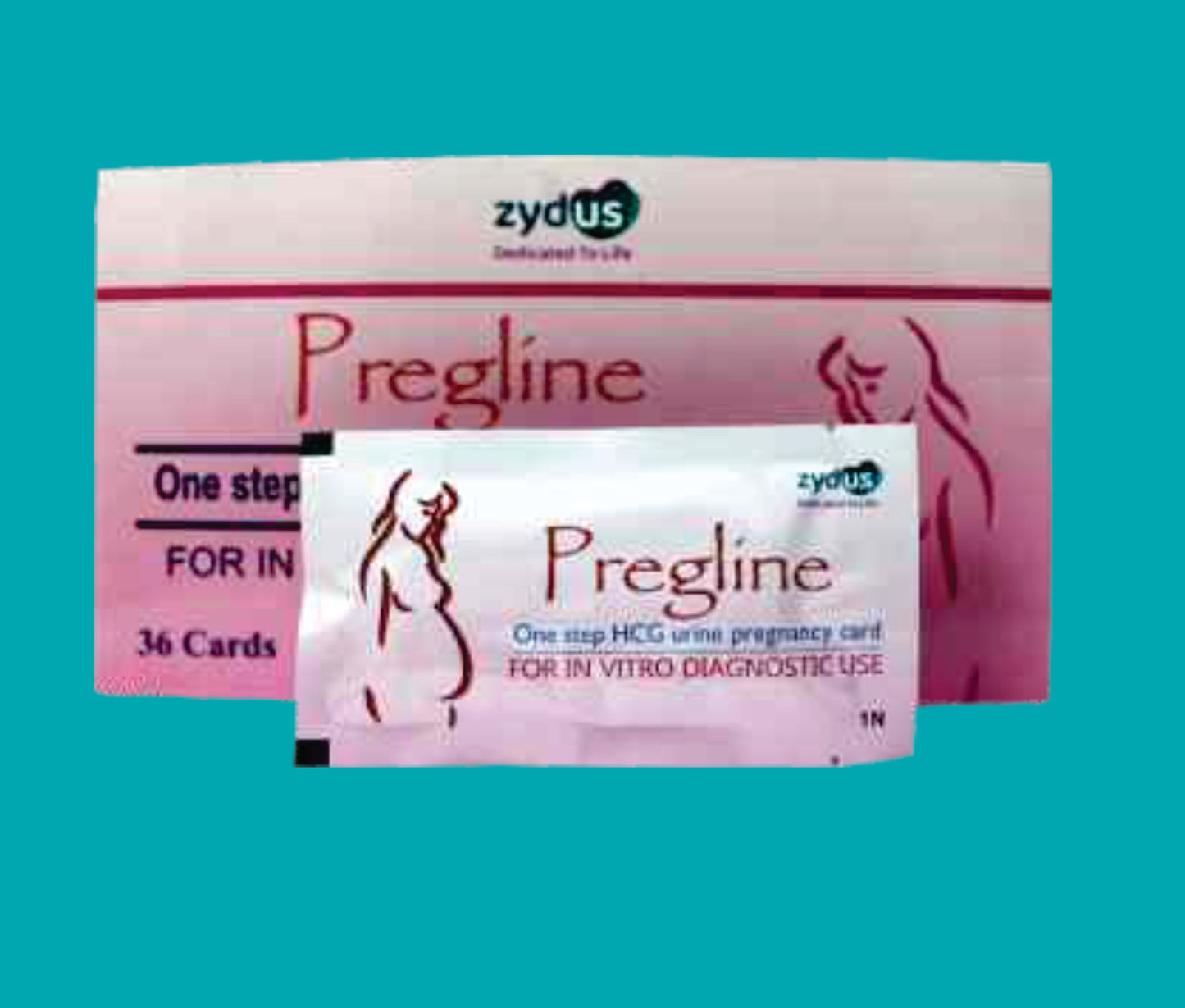 Pregline Card  (36 X 1) HCG  Urine Pregnancy Test Card  by Zydus