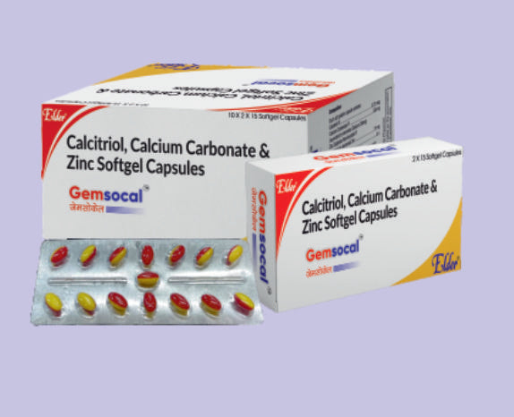 GEMSOCAL SOFTJEL 15'LİK (Kalsitriol 0,25mcg, Çinko 7,5mg, Kalsiyum Karbonat 500mg) Elder'dan